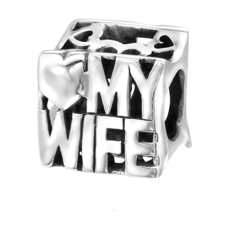 MAJYA MAY STORY strieborný korálik LOVE MY WIFE 11930 66409508