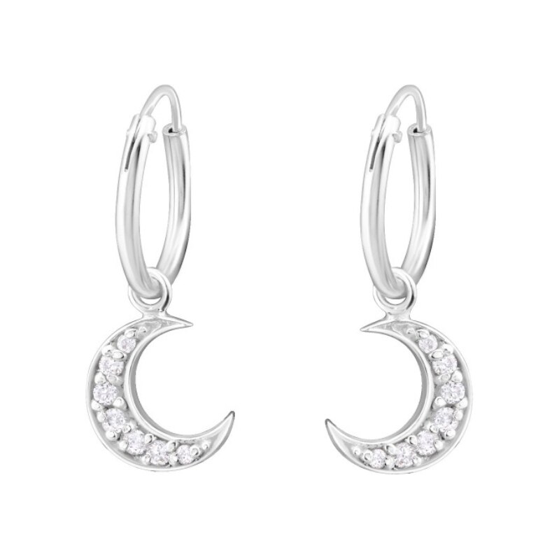 MAJYA Strieborné náušnice MESIAC 11933 66409509