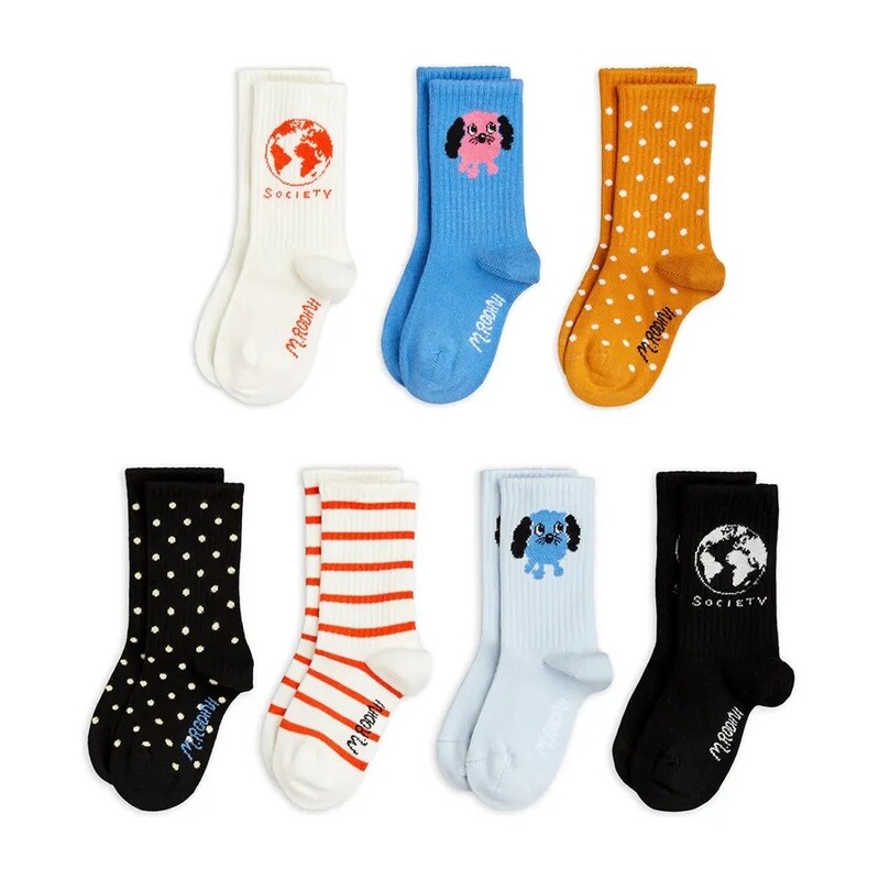 Detské ponožky Mini Rodini Doggie 7-pak 66224781