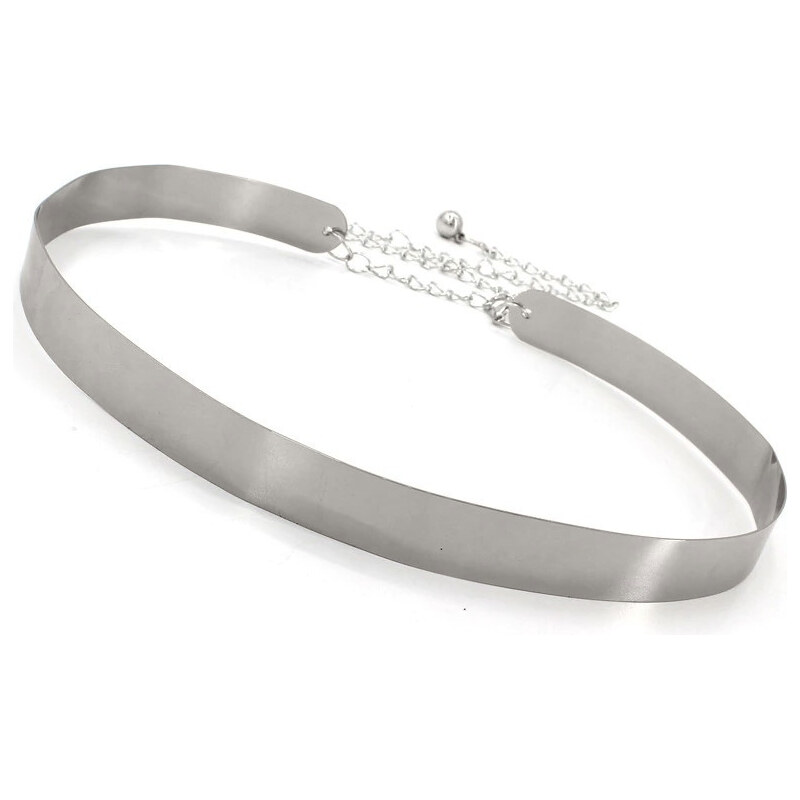 Lifestyle Dámsky celokovový opasok Slim - Strieborný 65223252