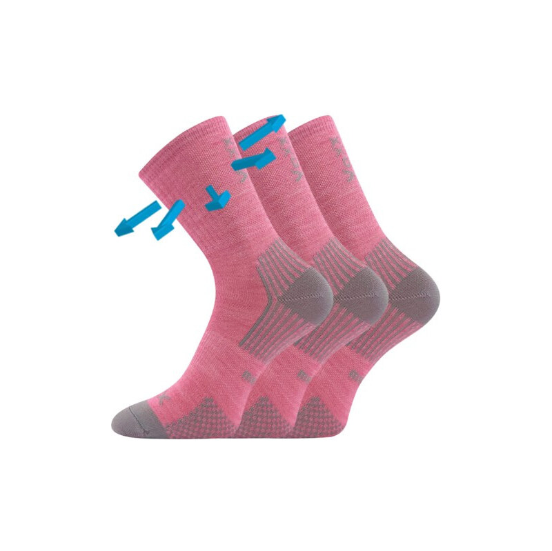 3PACK detské ponožky Voxx merino rúžové (Optimalik) 20/24 66228291