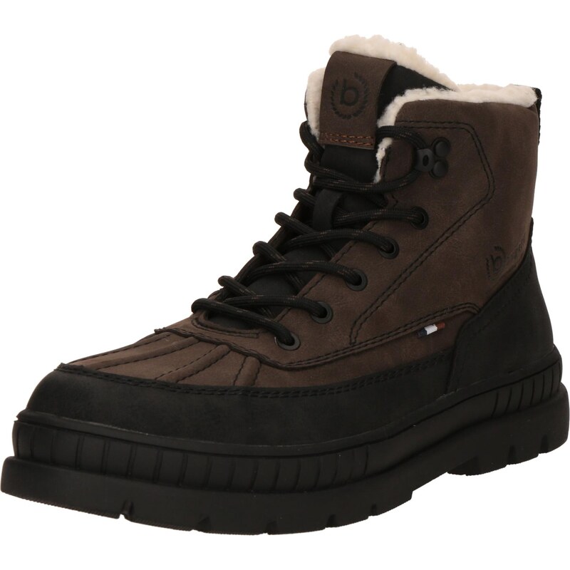 bugatti Šnurovacie čižmy hnedá / čierna 66120348