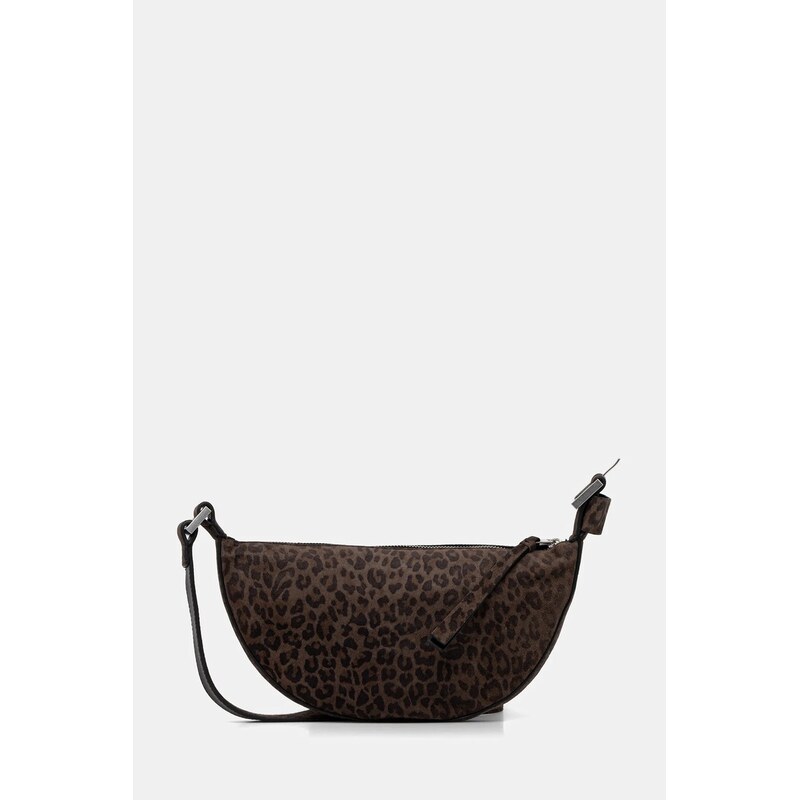 Semišová kabelka AllSaints HALFMOON 66229124