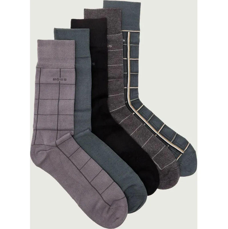 BOSS BLACK Ponožky 5-balenie 5PRSGiftset Check CC 66230424