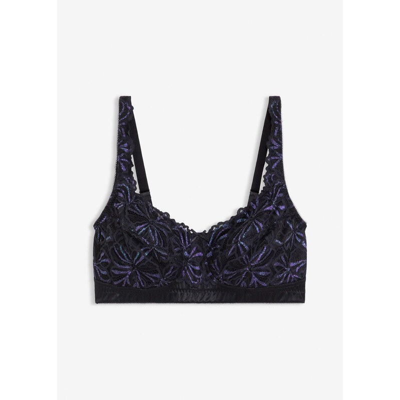 bonprix Odľahčujúca podprsenka bez kostíc s viacfareným lesklým 66229737