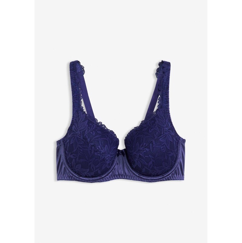 bonprix Vystužená podprsenka s vystuženými ramienkami, farba modrá 66229733