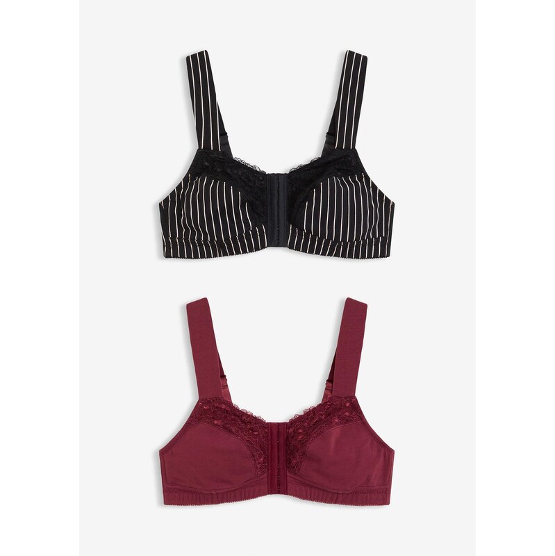 bonprix Podprsenka bez kostíc, zapínanie vpredu (2 ks v balení), farba 66229772