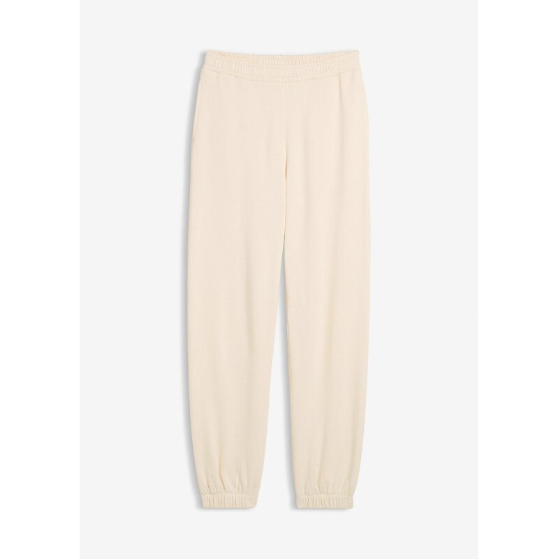 bonprix Tepláky z čistej bavlny, farba béžová 66229820