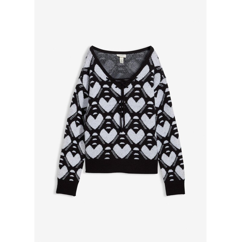 bonprix Jemne pletený pulóver, farba čierna 66229855