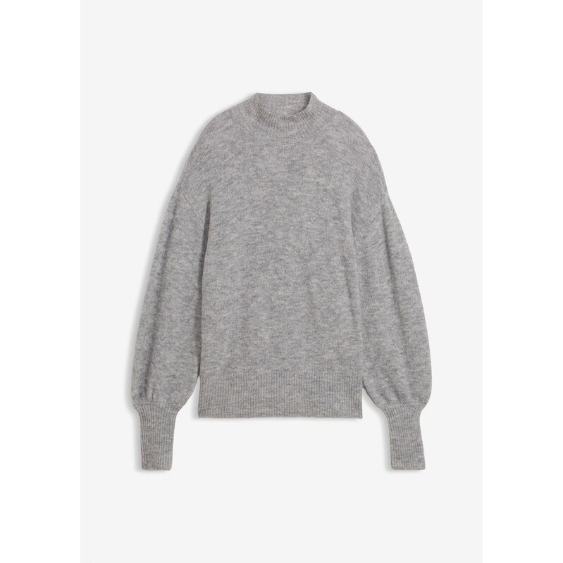 bonprix Pulóver s alpaka vlnou, farba šedá 66229868