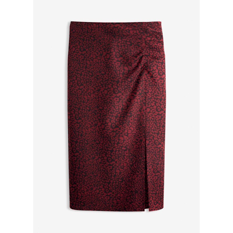 bonprix Midi sukňa z padavej viskózy, farba červená 66229862