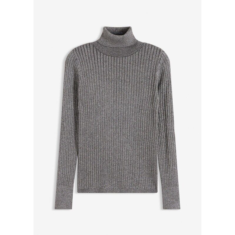 bonprix Pulóver, vrúbkovaný, farba šedá 66229874