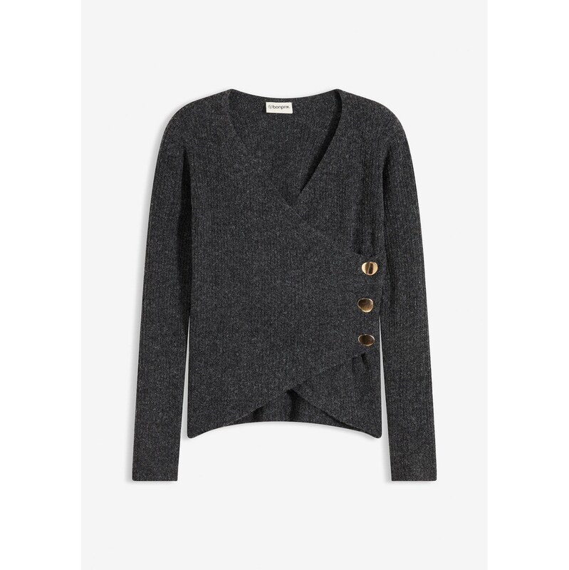 bonprix Pulóver, farba šedá 66229880