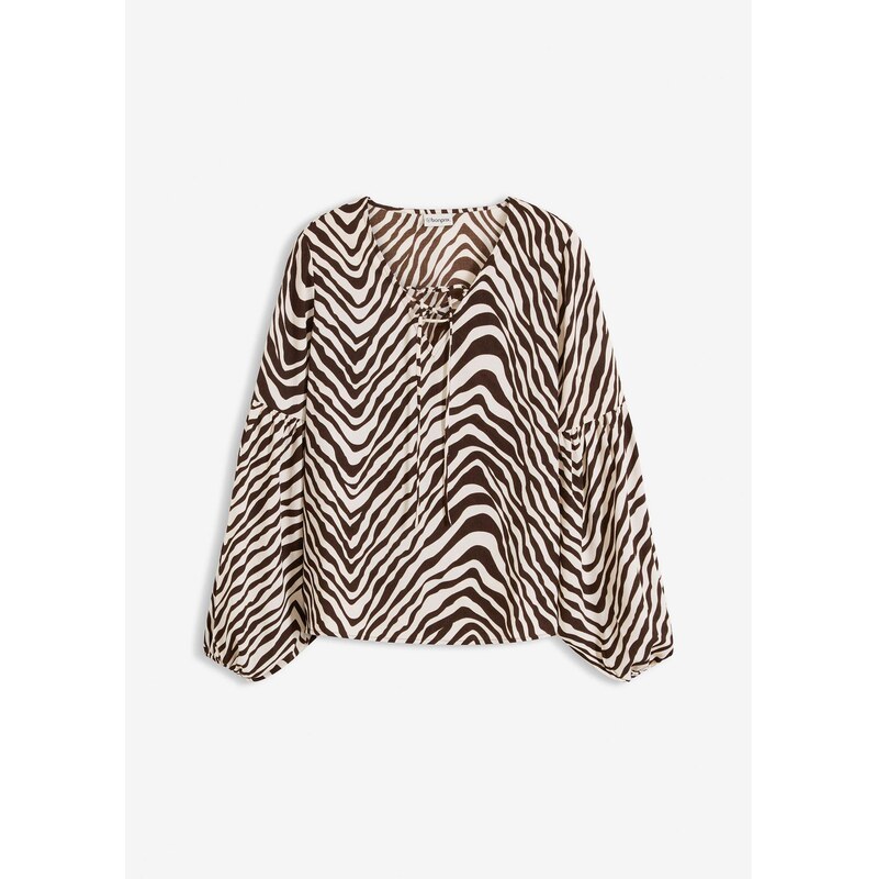 bonprix Tuniková blúzka, farba hnedá 66229923