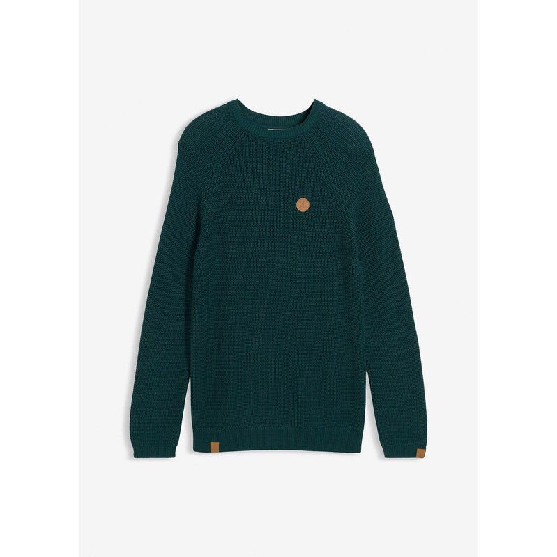 bonprix Pulóver s okrúhlym výstrihom z mäkkého bavlneného mixu, farba 66229941