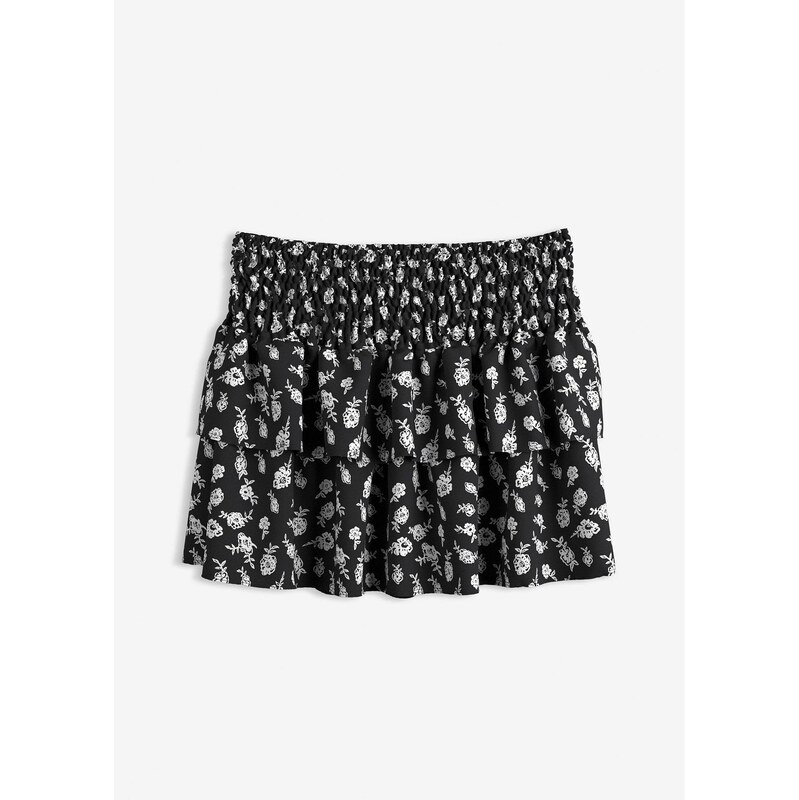 bonprix Volánová sukňa zo štruktúrovaného krčeného materiálu, farba 66229984