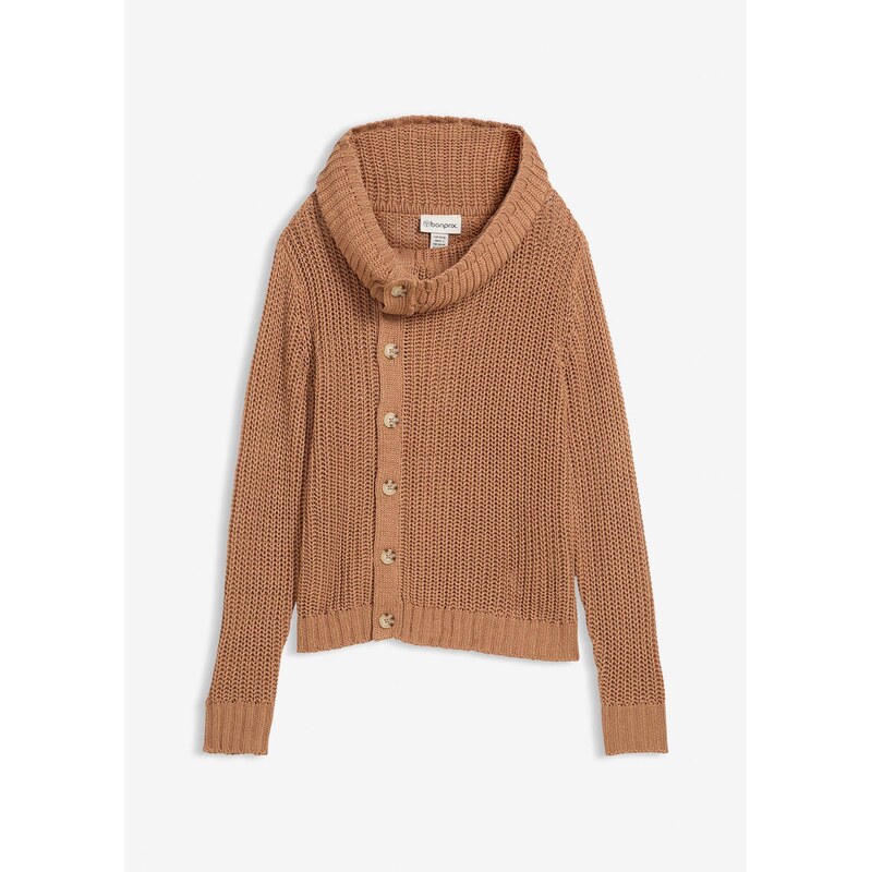 bonprix Hrubo pletený pulóver, farba hnedá 66229987