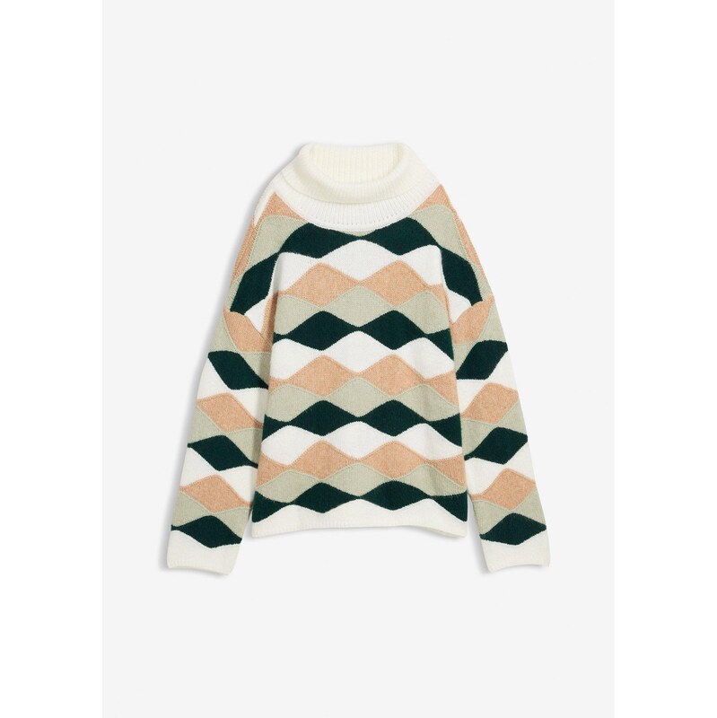 bonprix Rolák so vzorom, farba biela 66230117