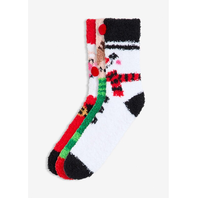 bonprix Mäkké ponožky (3 ks v balení), farba čierna 66230141