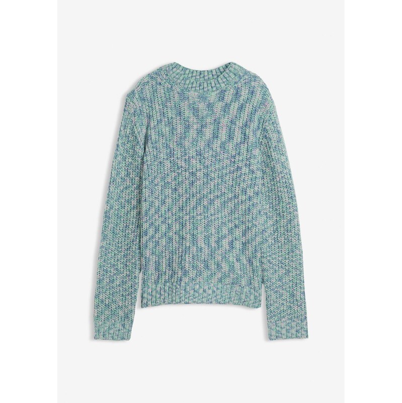 bonprix Hrubo pletený pulóver, farba zelená 66230186