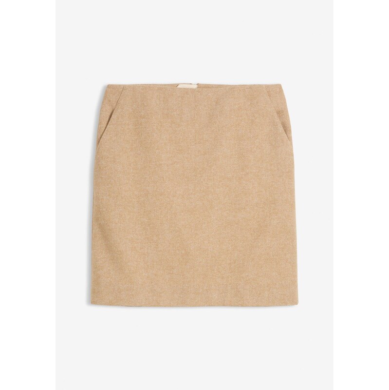 bonprix Ceruzková sukňa, farba béžová 66230194