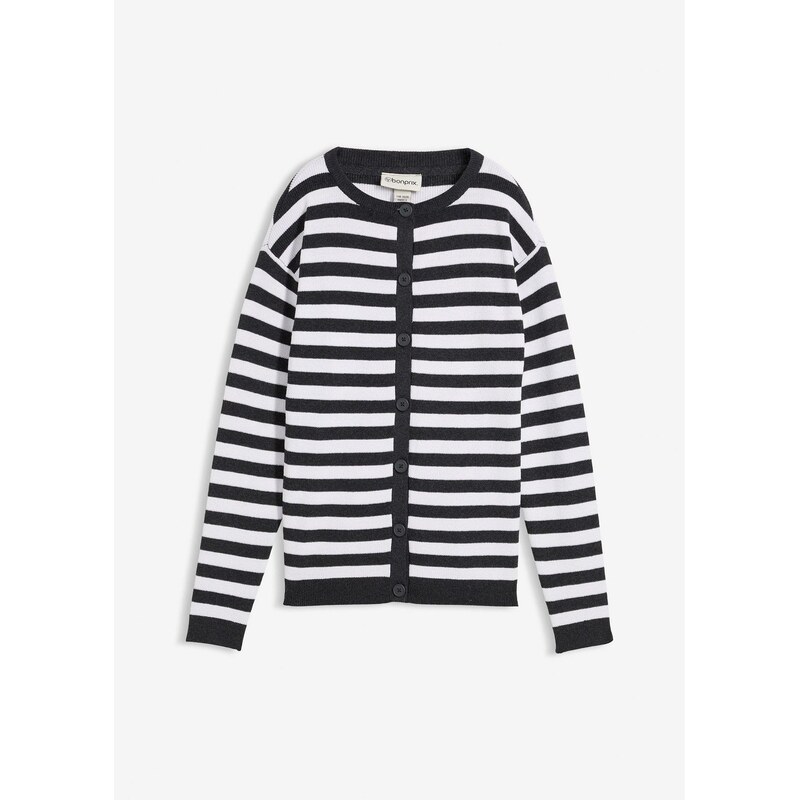 bonprix Jemne pletený sveter, okrúhly výstrih, farba šedá 66230258