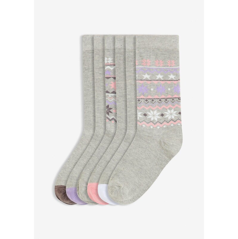 bonprix Ponožky s bio bavlnou (6 ks v balení), farba šedá 66230276