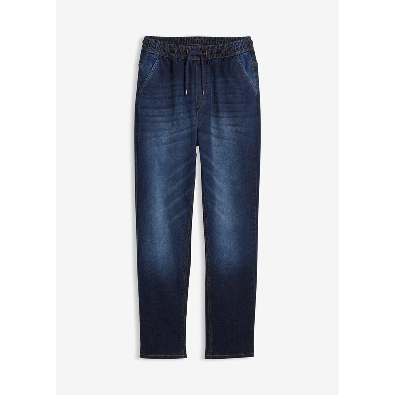 bonprix Termo džínsy Regular Fit, džersejová podšívka, rovné, farba 66230272