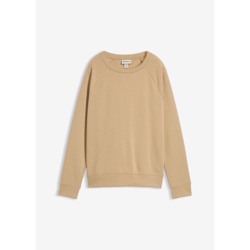 bonprix Mikina basic, farba béžová 66230306