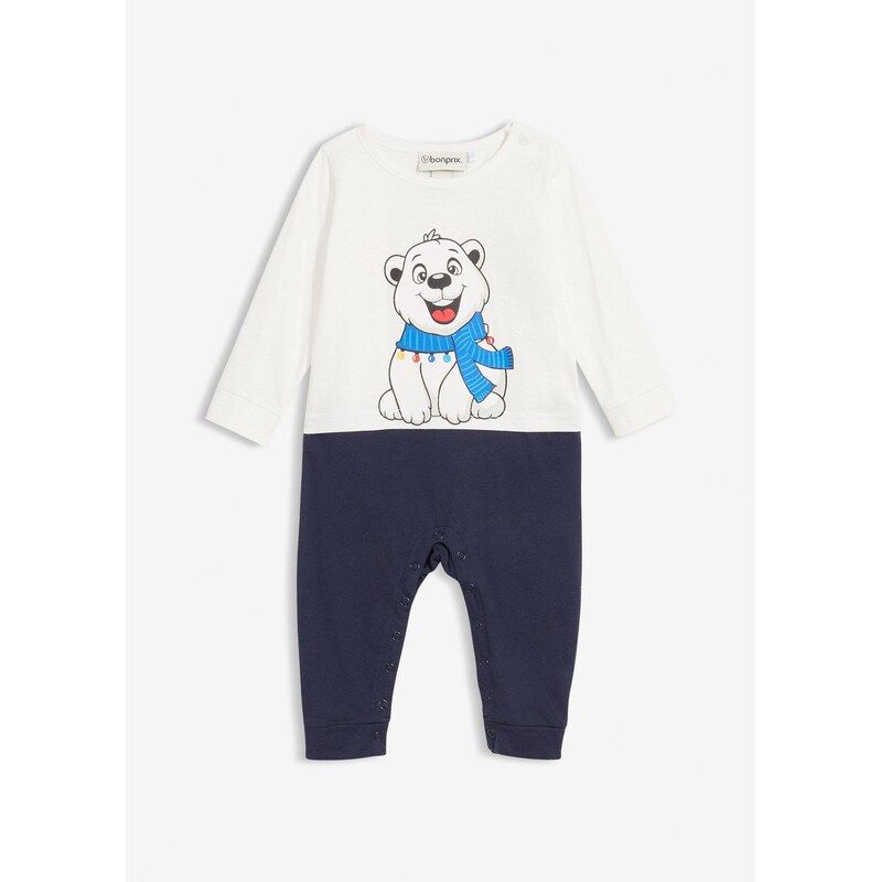 bonprix Detský overal z bio bavlny, farba modrá 66230343