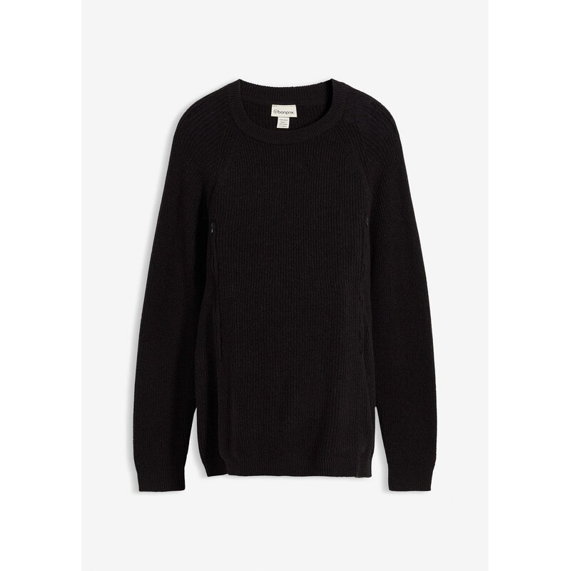 bonprix Materský pulóver s diskrétnou funkciou na dojčenie, farba 66230351