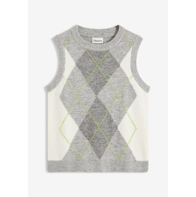 bonprix Pletená vesta, farba šedá 66230360
