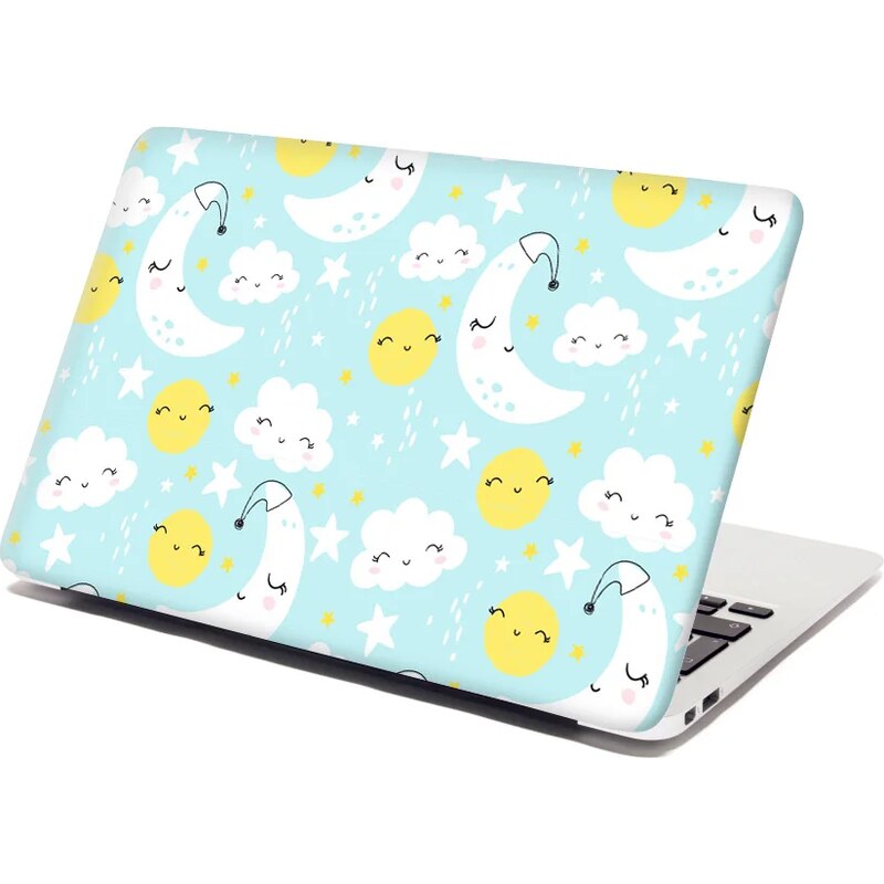 Sablio Samolepka na notebook Mesiace, slniečka a obláčiky 65100849