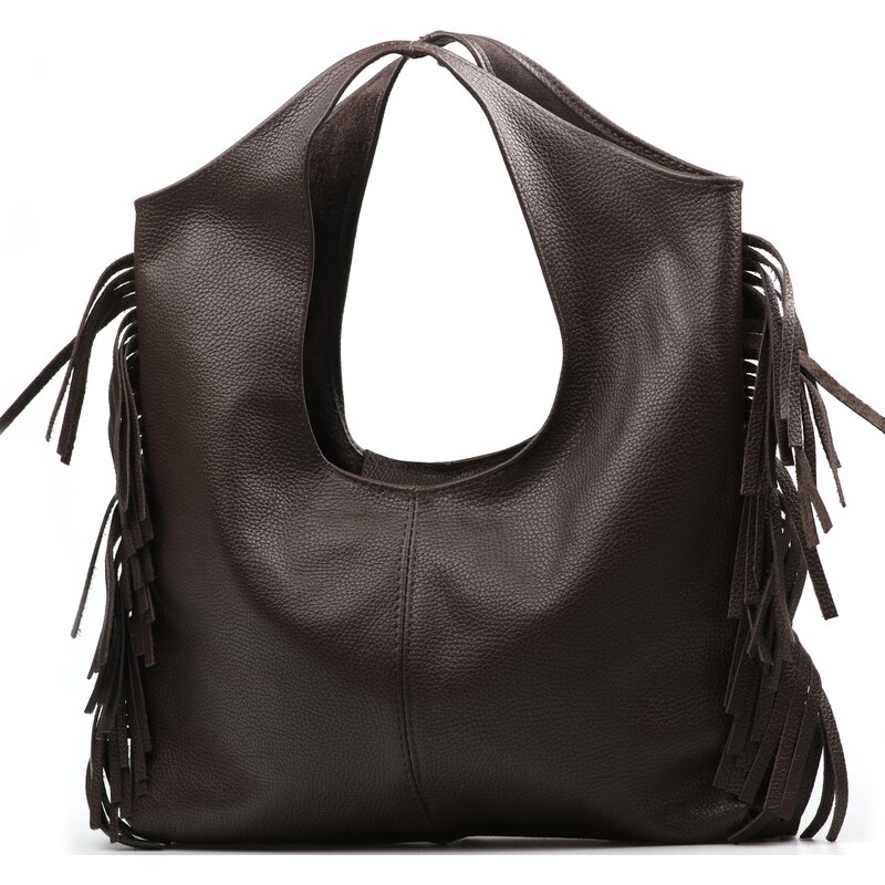 Blaire Kožená kabelka Marisela tmavo hnedá 66230539