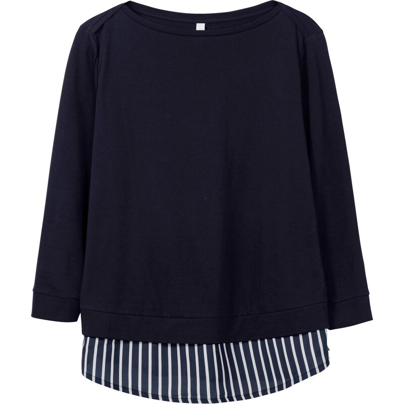 SHEEGO Tričko tmavomodrá / biela 66237655