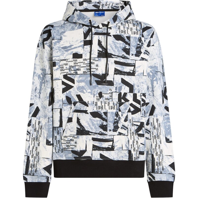 KARL LAGERFELD JEANS Mikina modrosivá / čierna / biela 66237914