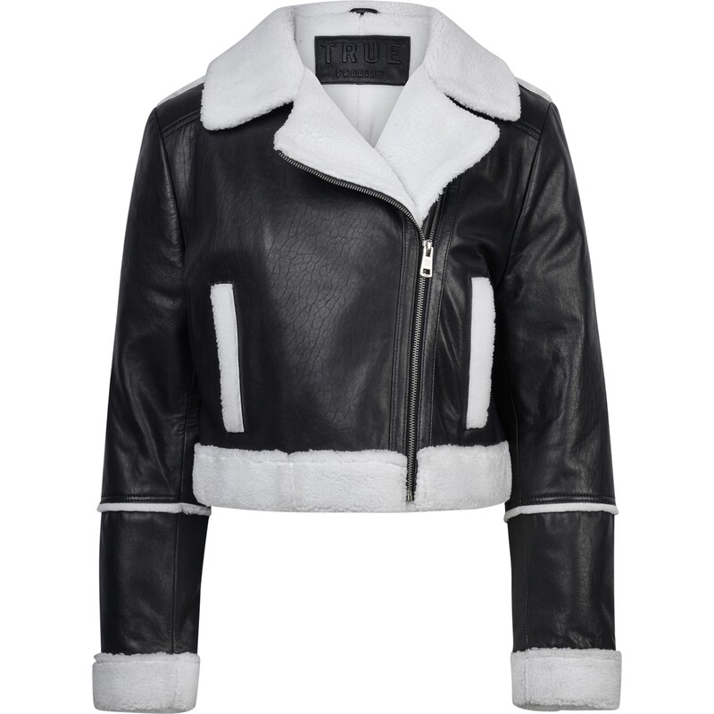 trueprodigy Prechodná bunda Tristin čierna / biela 66257246