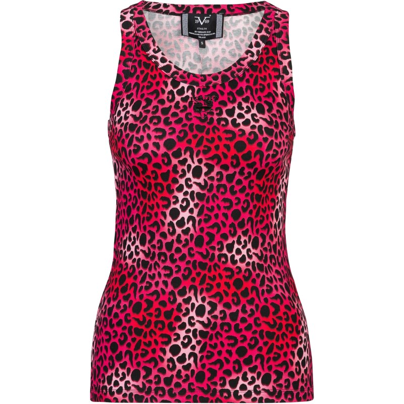 19V69 ITALIA Top Benice ružová / čierna 66238255