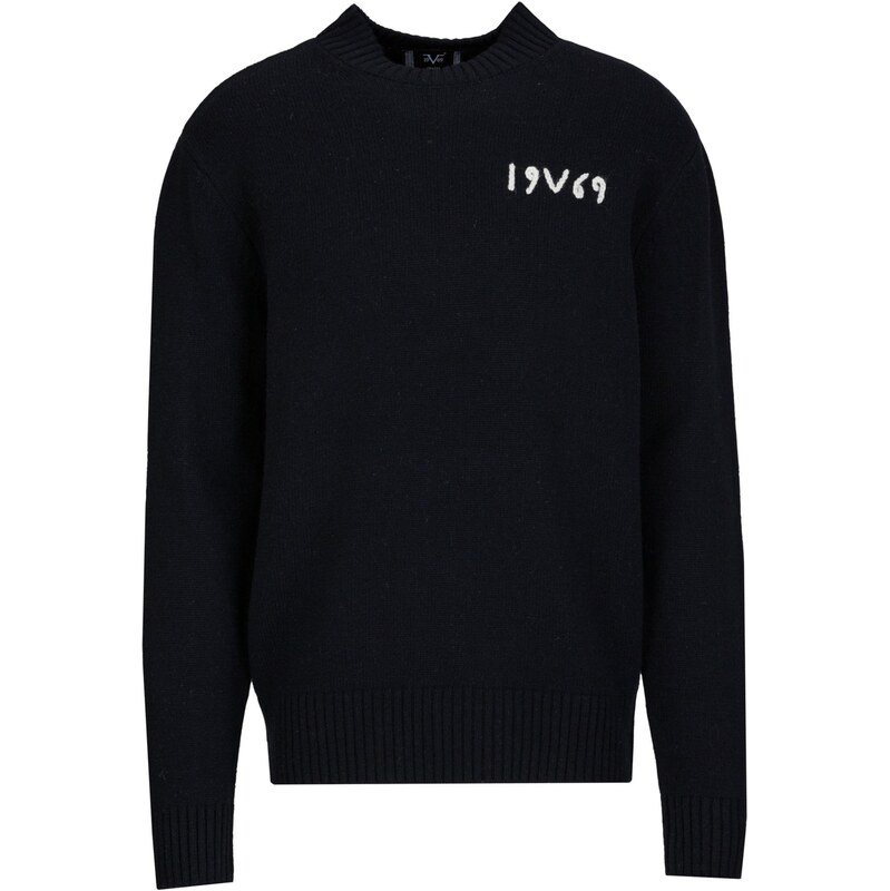 19V69 ITALIA Sveter Anteo námornícka modrá / biela 66238260