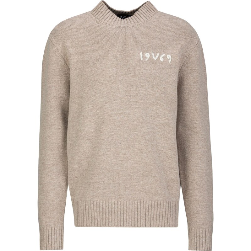 19V69 ITALIA Sveter Anteo béžová melírovaná / biela 66238249