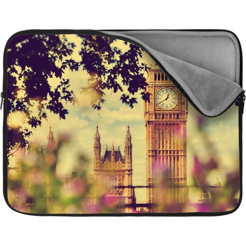 Sablio Obal na notebook Londýn Big Ben Flowers 65427071