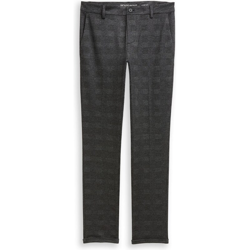TOM TAILOR DENIM Chino nohavice sivá / čierna 66238869