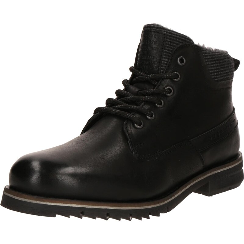 bugatti Šnurovacie čižmy čierna 66238993