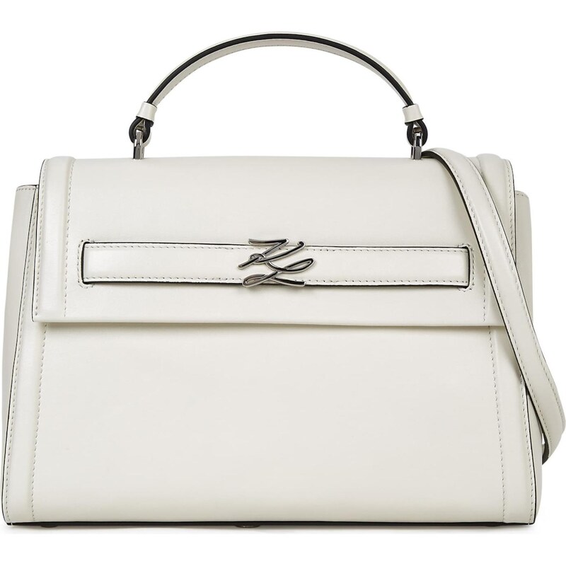 Karl Lagerfeld Kabelka Autograph šedobiela 66240002