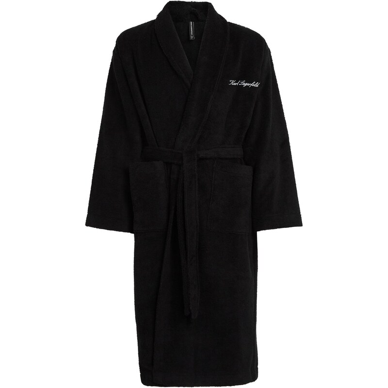 Karl Lagerfeld Dlhý župan čierna / biela 66240009
