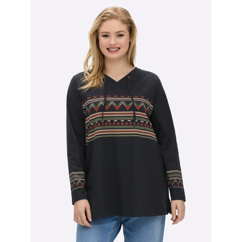 SHEEGO Tričko zmiešané farby / čierna 66240054