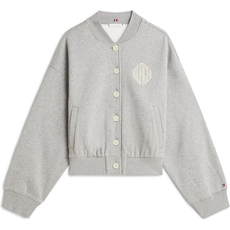 TOMMY HILFIGER Tepláková bunda Varsity nebielená / námornícka modrá / 66240213