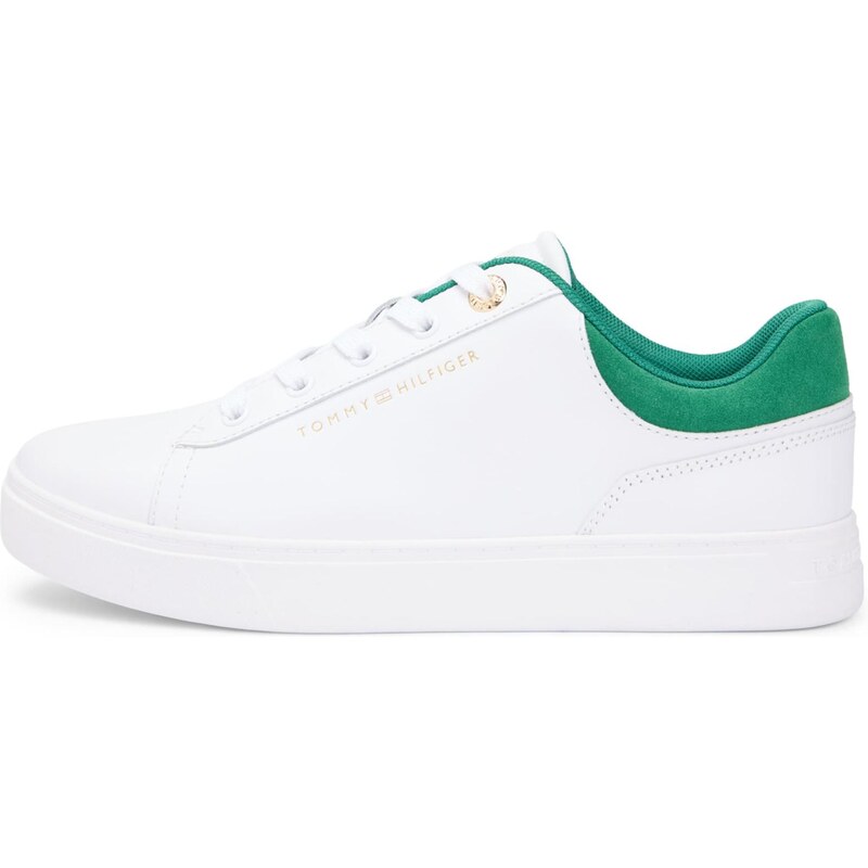 TOMMY HILFIGER Nízke tenisky jedľová / biela 66240384