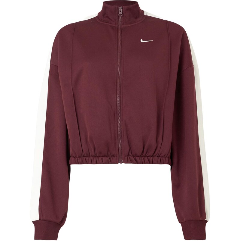 Nike Sportswear Tepláková bunda burgundská / biela 66240485