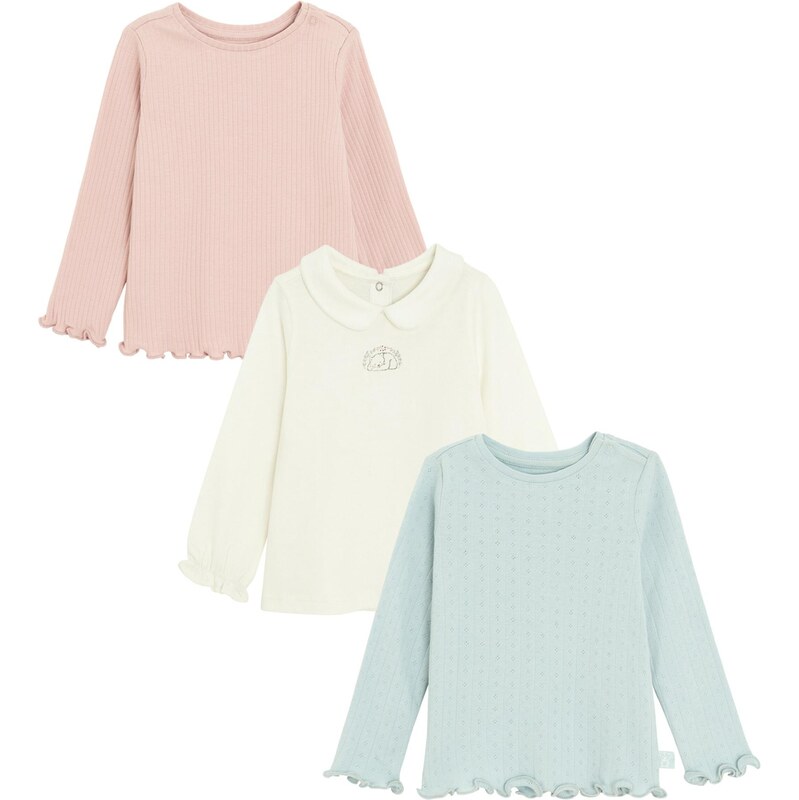 Cool Club Tričko krémová / svetlomodrá / svetloružová 66240515